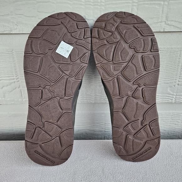Skechers Patino Marlee Thong Flip Flop Sandal Men 13 Brown Relaxed Fit Luxe Foam - Picture 9 of 11